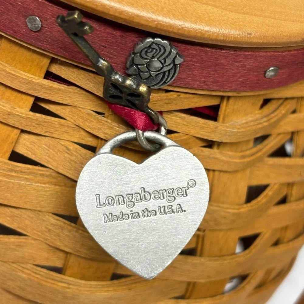 Vintage Longaberger Basket Lid Tournament of Roses Pasadena Floral Liner 2004